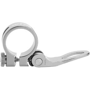 VGEBY Seat Post Clamp, Aluminum Alloy Bicycle Locking Clamp Quick Release for 27.2/28.6MM Seat Post (31.8mm-Black)