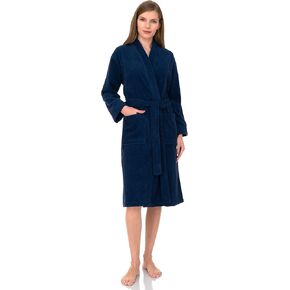TowelSelections Women's Robe Turkish Cotton Soft Terry Kimono Bathrobe Small/Medium Pink Nectar