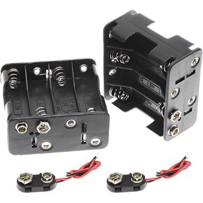 QTEATAK (Pack of 10) A23 Battery Holder, 12V Battery Holder, 23A Battery Holder, 12V Battery Case with Leads Wires C