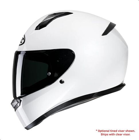 HJC C10 Men's Street Motorcycle Helmet - White / Large in Kuwait