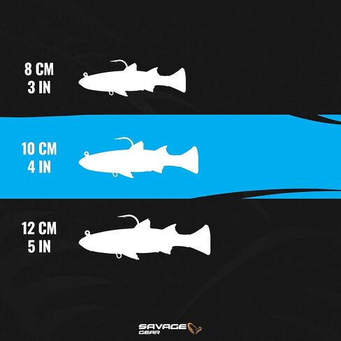 Savage Gear Pulse Tail Mullet RTF Fishing Bait, 1 1/3 oz, White, Realistic Contours & Movement, Durable Construction, Heavy-Duty Fishing Hook, Built-in Rattle in Saudi Arabia