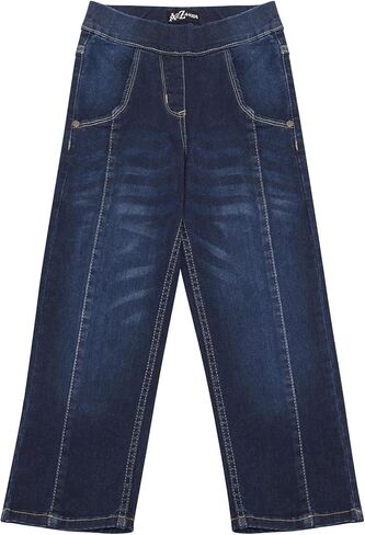A2Z 4 أطفال بنات جينز جينز مريح قابل للتمدد سروال واسع من الأسفل - جينز JN36 أزرق متوسط ​​13-14 in Kuwait