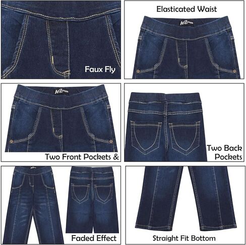 A2Z 4 أطفال بنات جينز جينز مريح قابل للتمدد سروال واسع من الأسفل - جينز JN36 أزرق متوسط ​​13-14 in Kuwait