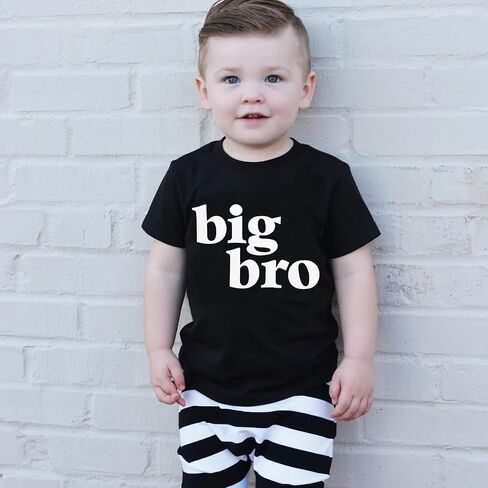 SOFEON Big Brother Shirt for Toddler Baby Boy Promoted to Big Bro Announcement T-Shirt Kids Summer Short Sleeve Tees Top in Saudi Arabia