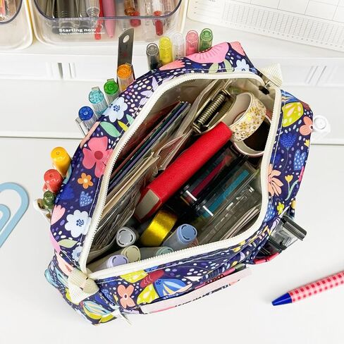 Multiple Pockets Portfolio Organizer with Zippered,Storage Pencil Pouch Bag in Saudi Arabia