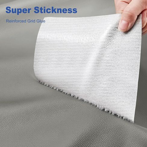 Leather Repair Patch, 3x60 Inch Self Adhesive Leather Repair Tape for Furniture, Durable PU Leather Repair Kit for Car Seat, Couch, Sofa, Chair - Litchi Grain (New Black) in Kuwait