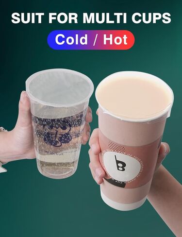 WantJoin 2 Rolls Cup Sealing Film, Pearl Cup Sealer Film 90-105 mm(3.5-3.7in） 6400 Cups for PP Plastic and Paper Cups, Tea Cup Sealing Film for Coffee Shop, Milk Tea Shop, Bar,White in Saudi Arabia