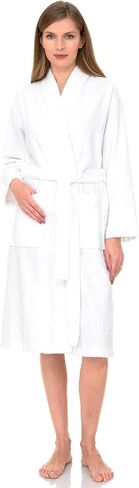 TowelSelections رداء نسائي من القطن التركي الناعم تيري كيمونو رداء حمام صغير/متوسط ​​وردي رحيق in Kuwait