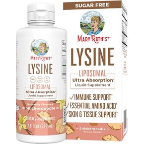 Vegan Lysine Supplement by MaryRuth's | Ultra Absorption | Lysine 500mg | Collagen Formation Support | Immune Support Supplement | Health & Wellness | Non GMO | Gluten Free | 30 Servings