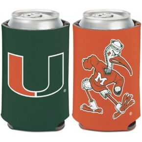 WinCraft NCAA University Miami Hurricanes (1-Pack) 12 oz. 2-Sided Can Cooler in Saudi Arabia