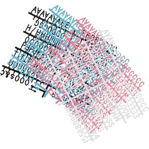 580 حرفًا لألواح الحروف اللباد، رموز أرقام حروف بلاستيكية مقاس 3/4 بوصة من Fengek لألواح الحروف القابلة للتغيير، 4 ألوان in Kuwait