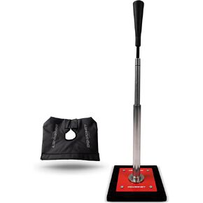 PowerNet Pro Batting Tee | 25-45 Inch Adjustable Height | 10 lb Base | Sandbag Pro Included for Added Stability | Great for Baseball Softball Players Coaches and Teams