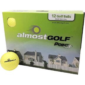 AG AlmostGolf Balls - Limited Flight Practice Golf Balls (12 Pack) - Yellow
