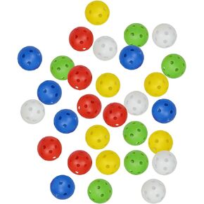 Scott Edward Practice Golf Balls 30Pcs Hollow Multicolor Limited Flight Golf Balls Perfect for Backyards Swing Practice Driving Range Indoor Outdoor Training