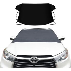 Car Windshield Snow Ice Cover, Ice and Snow Windshield Cover,Frost Windshield Cover to Prevent Front Windshield Wipers from Icing Up, Fits Trucks, Vans, and SUVS(80 x 68IN)