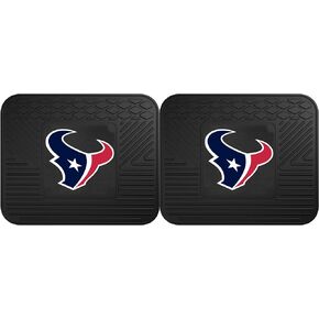FANMATS 8993 Houston Texans 2-Piece Heavy Duty Vinyl Car Mat Set, Front Row Floor Mats, All Weather Protection, Universal Fit, Deep Resevoir Design