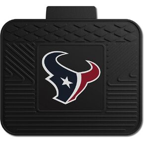 FANMATS 8993 Houston Texans مجموعة سجادة سيارة من الفينيل شديدة التحمل مكونة من قطعتين، سجادات أرضية الصف الأمامي، حماية من جميع الأحوال الجوية، ملاءمة عالمية، تصميم خزان عميق