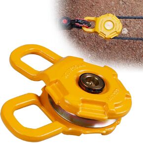 I1MOTOR Snatch Block 15T/ 33069LB حمل العمل 35T/ 77161 LB أقصى قوة للكسر، بكرة ونش مع كابل 7/16 بوصة ملحق استرداد الطرق الوعرة للجرارات والشاحنات والمركبات in Kuwait
