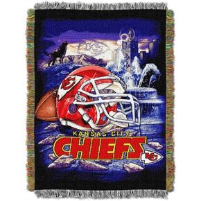 Northwest NFL Kansas City Chiefs Unisex-Adult Woven Tapestry Throw Blanket, 48" x 60", Home Field Advantage
