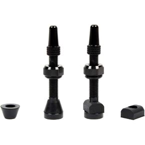 Alloy Tubeless 40mm Bicycle Presta Valve Stems Fits Most Rims with 2 Types of Grommets Included for Each stem.