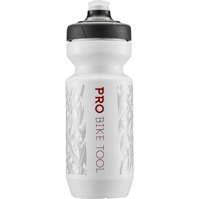 PRO BIKE TOOL Bike Water Bottle 550 ml 19 oz -for All Fitness and Cycling - Soft Silicone Mouthpiece – Fast Flow Valve - Easy Squeeze Bidon (Red)