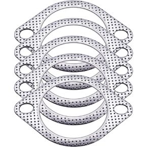 5 Pcs Exhaust Flange Gasket 3" High Temp for Exhaust Turbo Downpipe Catback Headers Stainless Steel Replace 120-07610-0005