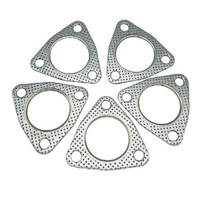 3-Bolt Exhaust Flange Gasket Turbo/Manifold/Header Down/Dump Pipe Flange, High Temperature Graphite for Headers, Catback, Axleback, MLSG High Temp Exhaust Gasket （5-Pack）(2" (51mm))