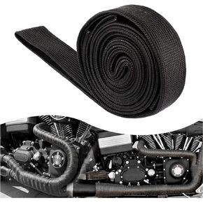 Wire Heat Shield 9.8Ft - 1/2" ID x 10' Spark Plug Wire Heat Shield Wrap Fuel Line Heat Shield Sleeve - Automotive Heat Shield for Protecting Car Accessories (Black)