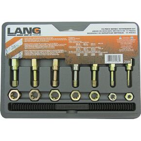 Lang Tools 2584 15-Piece Metric Thread Restorer Set, Black , Gray