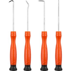 4-Piece Pick and Hook Set, Car Auto Oil Seal/O-Ring Seal Gasket Pick Mini Hooks Puller Remover (4 Piece)