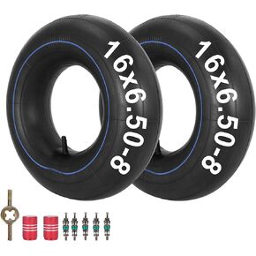 RUTU 16x6.50-8 16x7.50-8 Inner Tube with TR-13 Straight Valve Stem Gap for Golf Cart Tractor Lawn Mower Snow Throwers Tillers Trailers Wheelbarrow and ATV Quad 4 Wheeler(1Pcs)