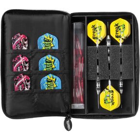 Viper Casemaster Select Nylon Steel and Soft Tip Dart and Accessory Case, Holds 3 Darts, Foam Cushion Allows Flights to be Stored Open Without Being Crushed,Black