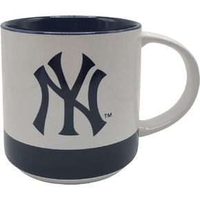 Boelter Brands Extra Large 16 oz Two Tone Coffee Mug, MLB Team Logo with Inner Team Color (New York Yankees)