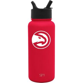 Simple Modern Officially Licensed NBA Water Bottle with Straw Lid Insulated Stainless Steel Thermos Gift | Summit Collection | 32oz