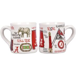 Magnolia Lane NCAA University of Alabama Crimson Tide Icon Ceramic Mug, One Size in Saudi Arabia