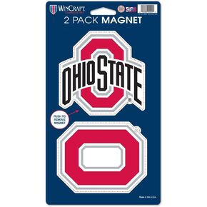 WinCraft NCAA Ohio State University WCR28580014 Magnets (2 Pack), 5" x 9"