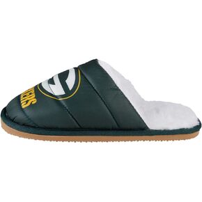 FOCO NFL Mens NFL Team Color Big Logo Mule House Shoe Slippers