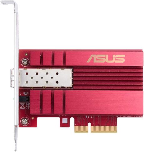 Asus 10Gbps Gigabit Ethernet PCI Express, Network Adapter PCIe 2.0/3.0 X4 SFP+ Network Card/Ethernet Card Support Fiber Optic (XG-C100F) in Saudi Arabia