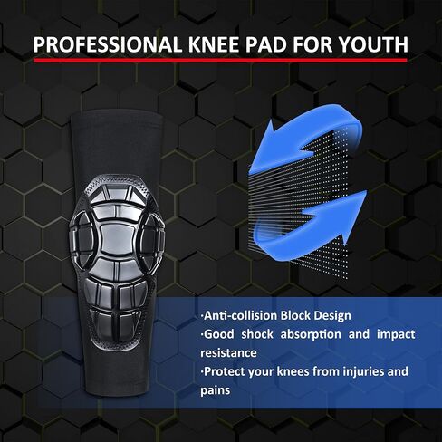 Youth Kids Knee Pads Elbow Guards Batters Protective Gear for Sports Baseball Lacrosse Football Volleyball Skating(Elbow+Knee Pads, L) in Saudi Arabia