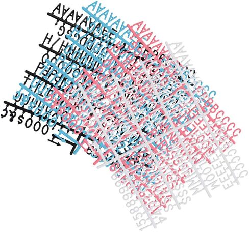 580 حرفًا لألواح الحروف اللباد، رموز أرقام حروف بلاستيكية مقاس 3/4 بوصة من Fengek لألواح الحروف القابلة للتغيير، 4 ألوان in Kuwait