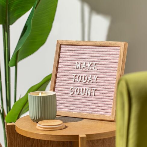 Little Hippo Black Felt Letter Board Sign 10x10 Inch with 690+ PRE-Cut Letters - Rustic Wood Message Board with Letters and stand, Baby Announcement Sign, Back to School Felt Board in Saudi Arabia