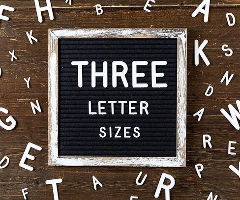 Little Hippo Black Felt Letter Board Sign 10x10 Inch with 690+ PRE-Cut Letters - Rustic Wood Message Board with Letters and stand, Baby Announcement Sign, Back to School Felt Board in Saudi Arabia