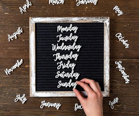 Little Hippo Black Felt Letter Board Sign 10x10 Inch with 690+ PRE-Cut Letters - Rustic Wood Message Board with Letters and stand, Baby Announcement Sign, Back to School Felt Board in Saudi Arabia
