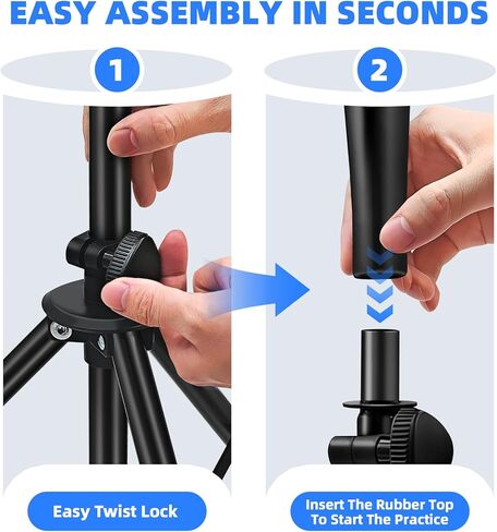 تيشيرت الضرب للبيسبول/الكرة اللينة، ارتفاع سهل التعديل من 27 إلى 46 بوصة، قطعتان من المطاط الملفوف يدويًا وقابلان للاستبدال in Kuwait