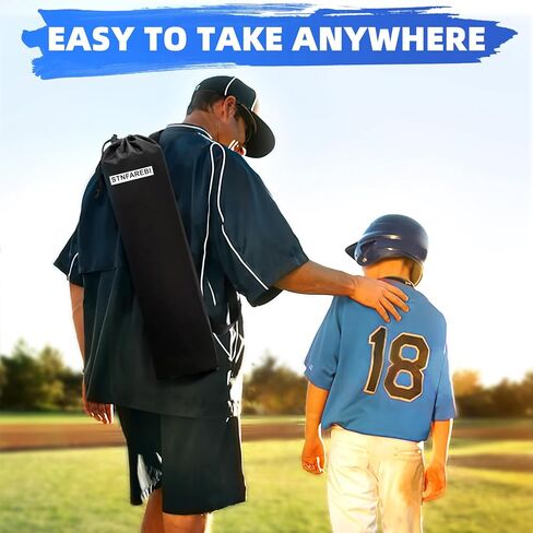 تيشيرت الضرب للبيسبول/الكرة اللينة، ارتفاع سهل التعديل من 27 إلى 46 بوصة، قطعتان من المطاط الملفوف يدويًا وقابلان للاستبدال in Kuwait