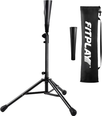 تي شيرت البيسبول WEEPALM - تي شيرت محمول للبيسبول/الكرة اللينة مع قطعتين من المطاط القابل للاستبدال وقاعدة حامل ثلاثي القوائم، تعديل الارتفاع من 27 إلى 43 بوصة للأطفال والكبار، سهل الحمل in Kuwait