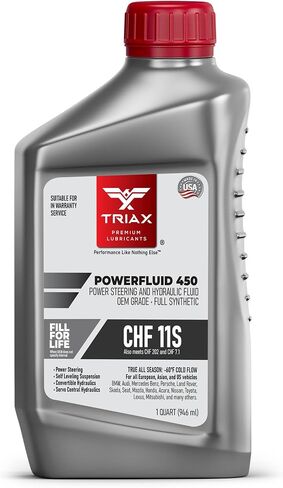 TRIAX Powerfluid 450 PSF - CHF 11S Long - Life Synthetic Hydraulic & Power Steering Fluid Compatible with Audi, Bentley, BMW, Chrysler, Dodge, Jeep, Mercedes-Benz, Mini, Porsche, and VW (6 Quart Pack) in Saudi Arabia
