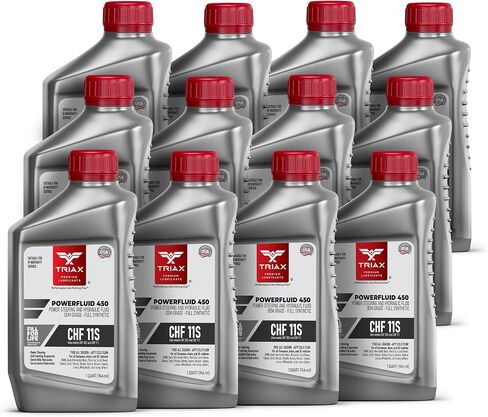 TRIAX Powerfluid 450 PSF - CHF 11S Long - Life Synthetic Hydraulic & Power Steering Fluid Compatible with Audi, Bentley, BMW, Chrysler, Dodge, Jeep, Mercedes-Benz, Mini, Porsche, and VW (6 Quart Pack) in Saudi Arabia