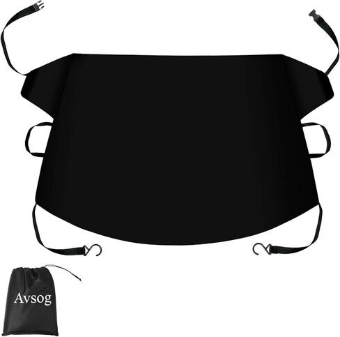 Windshield Cover for Ice and Snow, Car Windshield Snow Cover Stronger Design, Automotive Windshield Snow Covers for Ice Removal, Fixed on Tire Design, Fit Most Car（78"x49"） in Kuwait