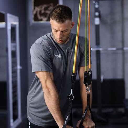 Capelli Sport Resistance Band Kit, Includes 5 Tube Resistance Bands and 2 Ankle Cuff Resistance Bands, Multicolor in Saudi Arabia